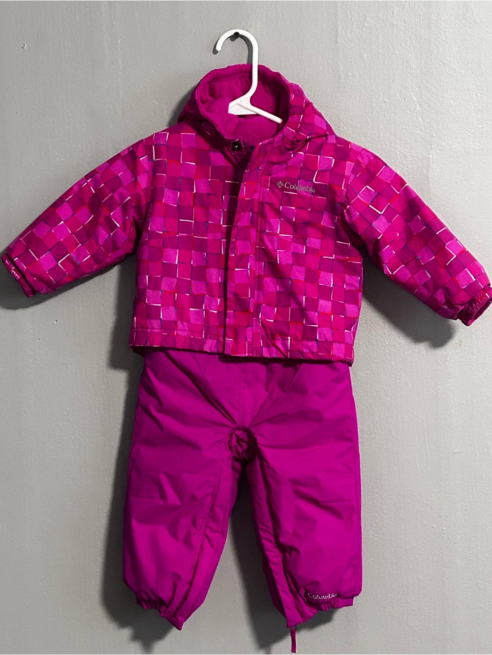 Columbia Bright Magenta Kids 2-Piece Snow Set